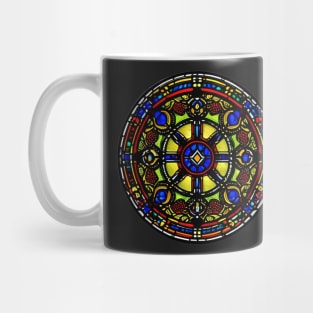 Mystical medival catedral stained glass mosaic sticker Mug